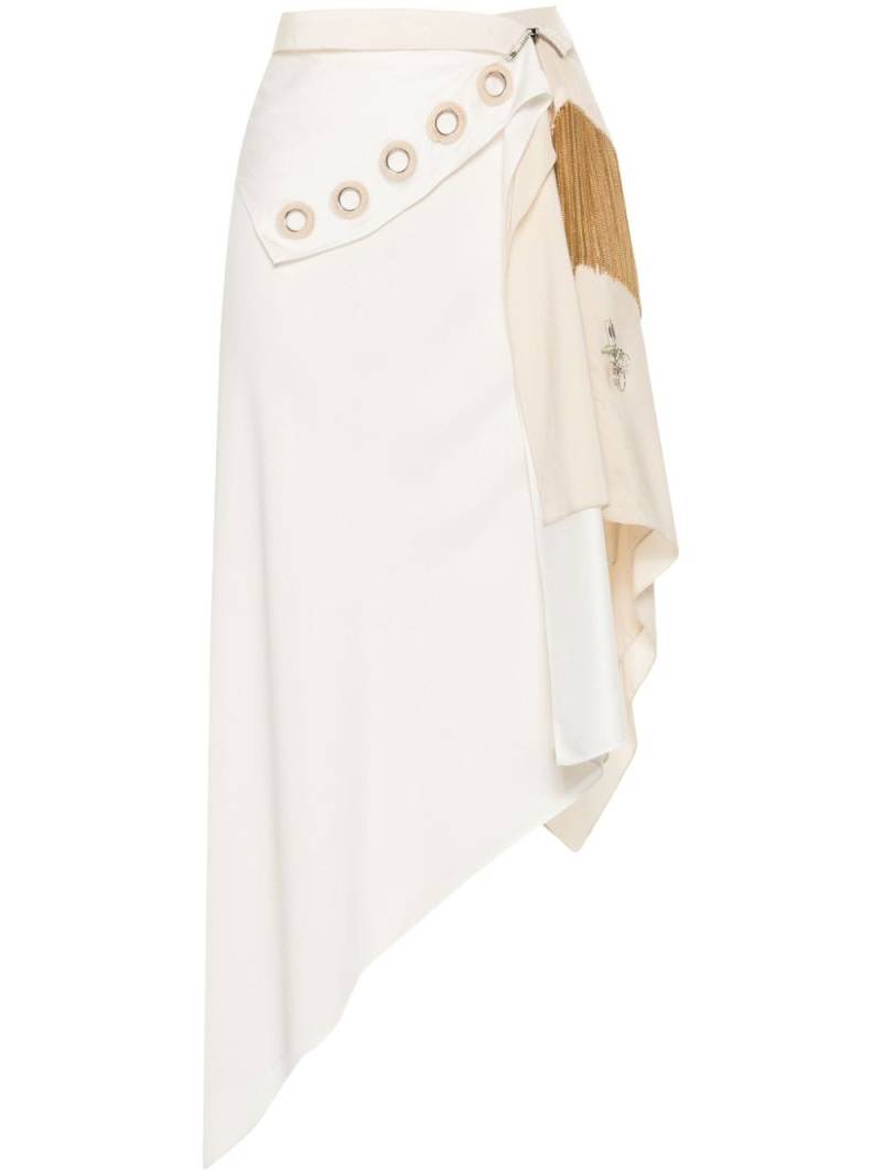 Givenchy fringe-detail skirt - Neutrals von Givenchy