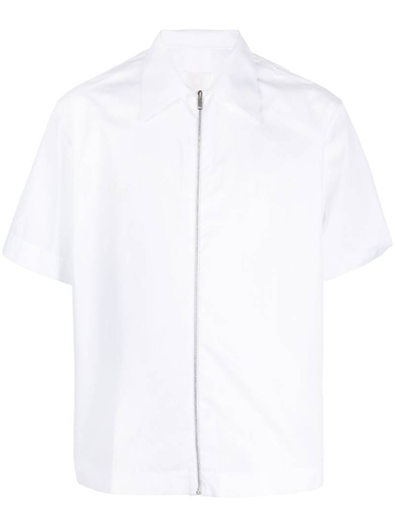 Givenchy zip-up cotton shirt - White von Givenchy