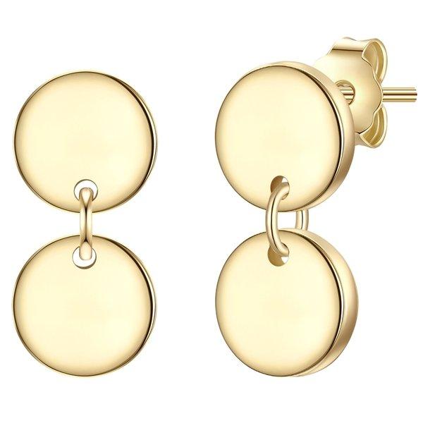 Ohrstecker Kreis Damen Gold 13mm von Glanzstücke München