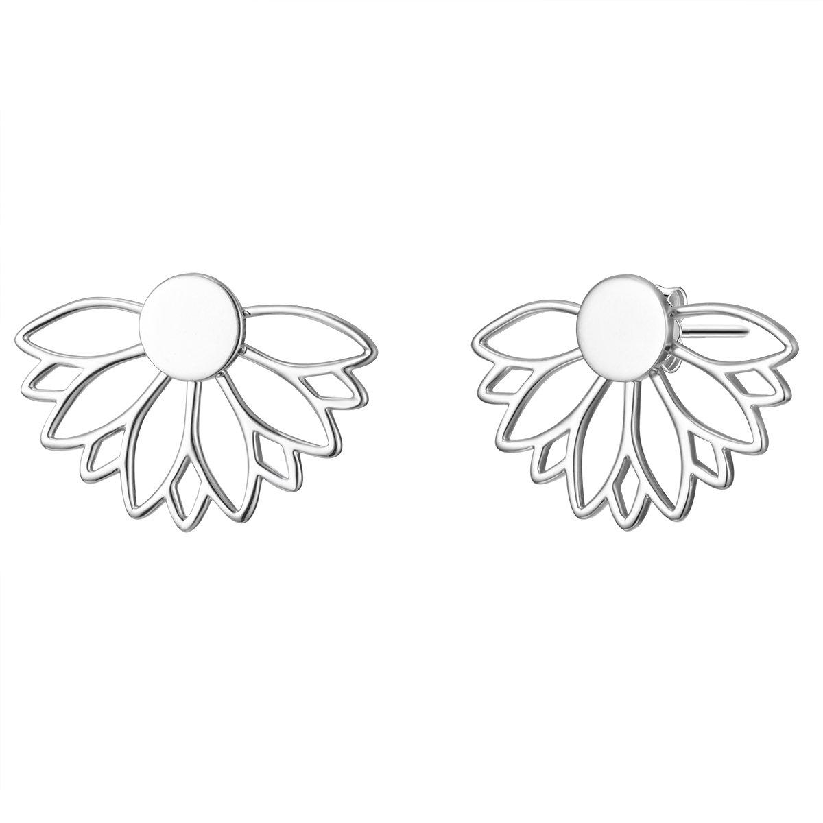 Ohrstecker Lotusblume Damen Silber 16mm von Glanzstücke München