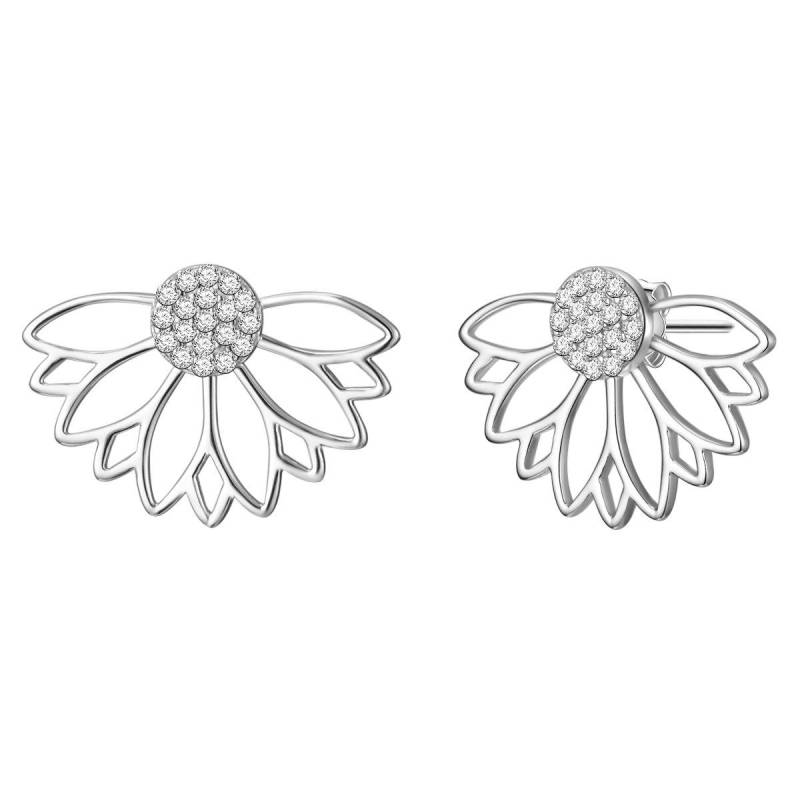 Ohrstecker Lotusblume Damen Silber 17mm von Glanzstücke München