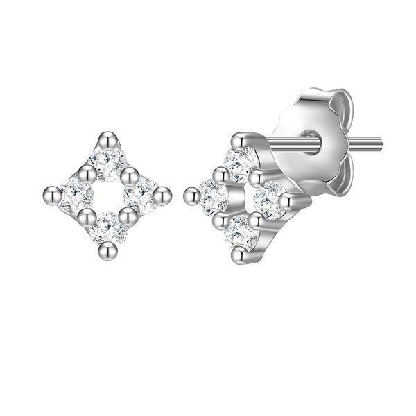 Ohrstecker Quadrat Damen Silber 5mm von Glanzstücke München