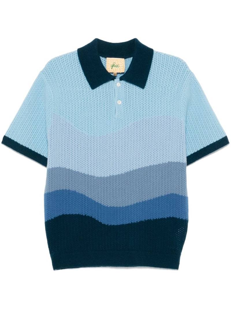 Glass Cypress colourblock polo shirt - Blue von Glass Cypress