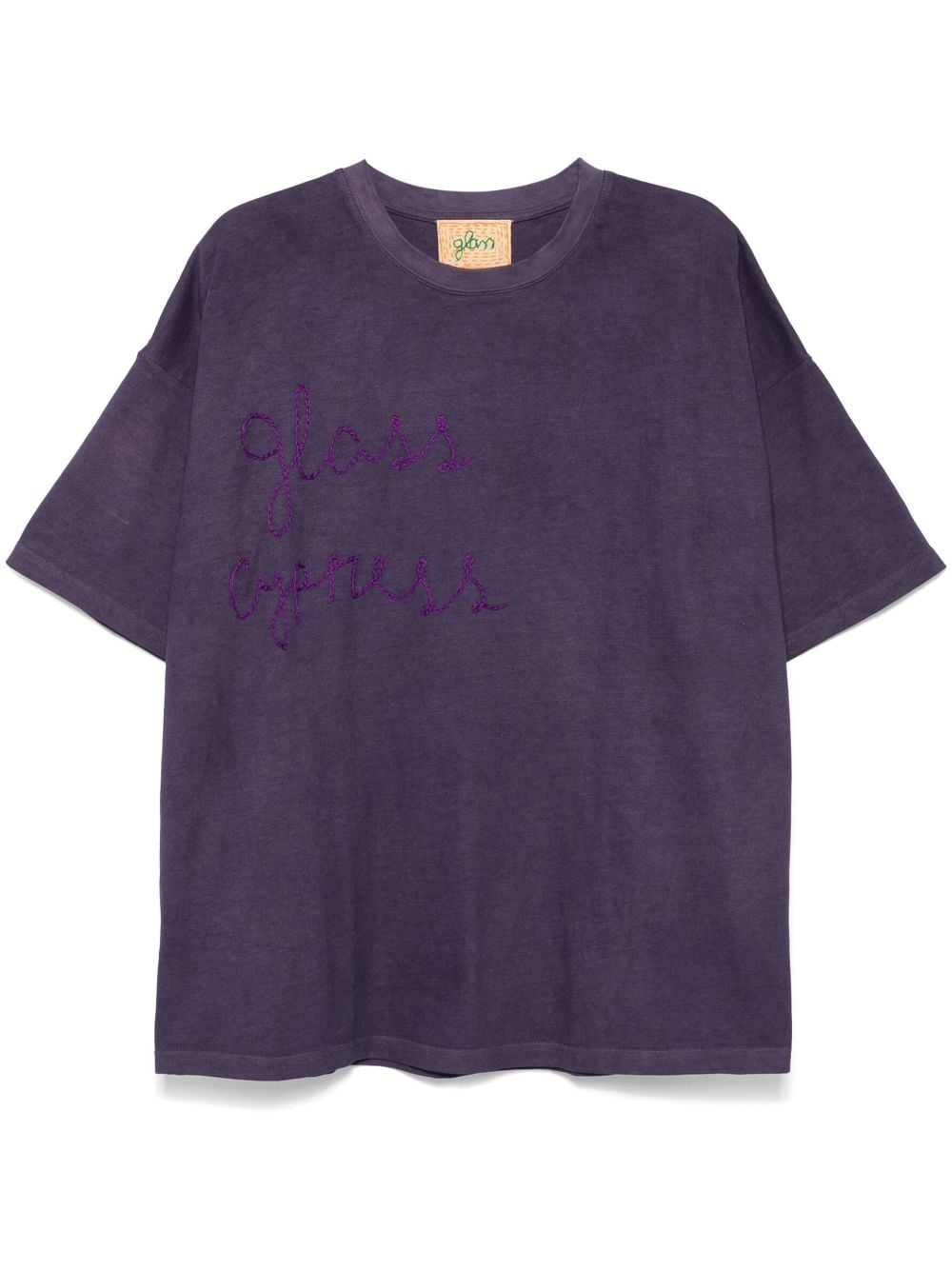 Glass Cypress logo-embroidered T-shirt - Purple von Glass Cypress