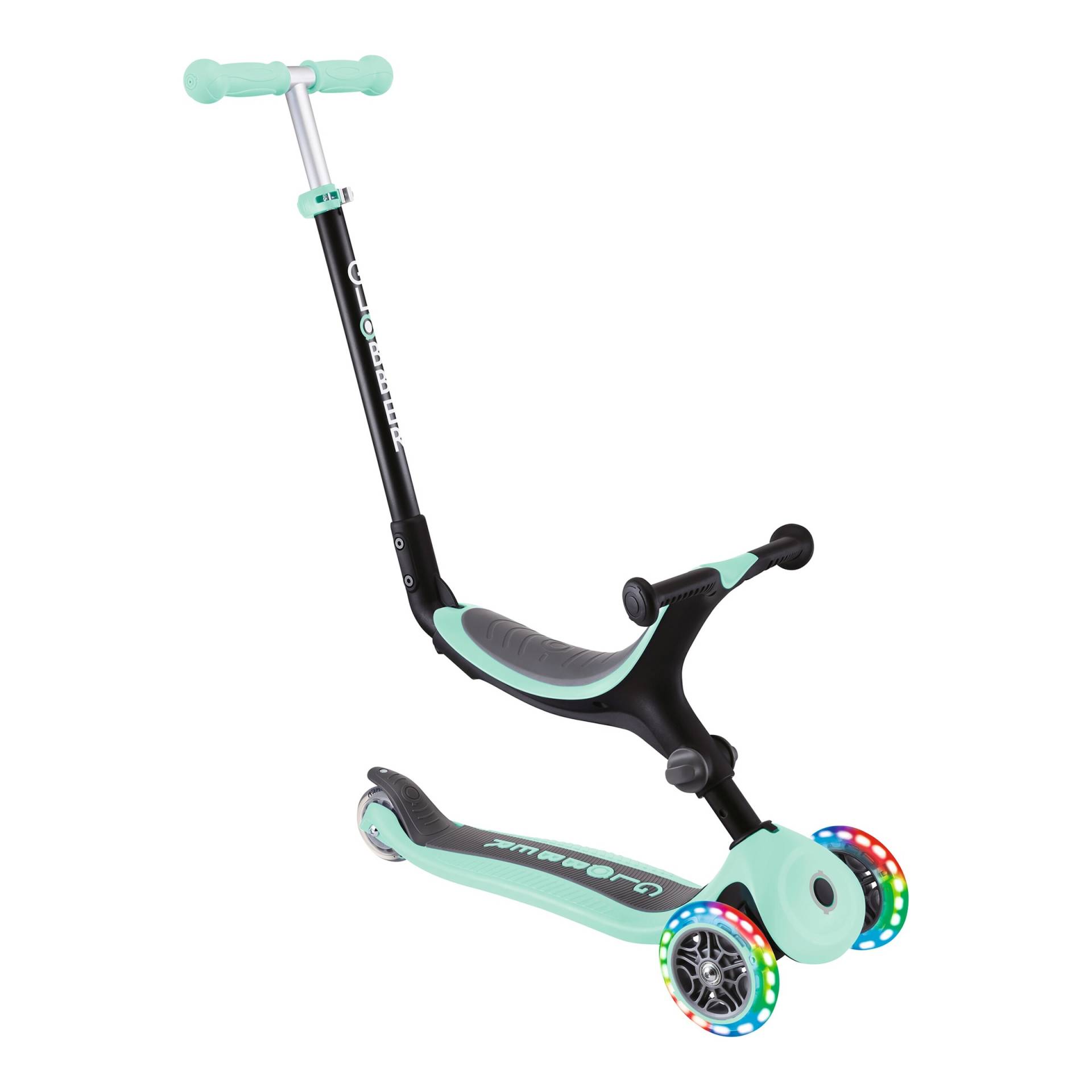 3in1 Scooter Go-Up mit Leuchtrollen von Globber