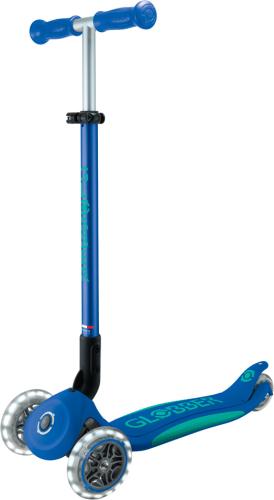 Globber Mini Scooter Primo Foldable Plus Lights - navy blue , emerald green von Globber