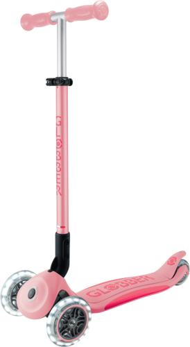 Globber Mini Scooter Primo Foldable Plus Lights - pastel pink, fuchsia von Globber