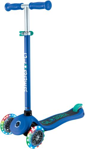 Globber Mini Scooter Primo Lights - navy blue, emerald green von Globber