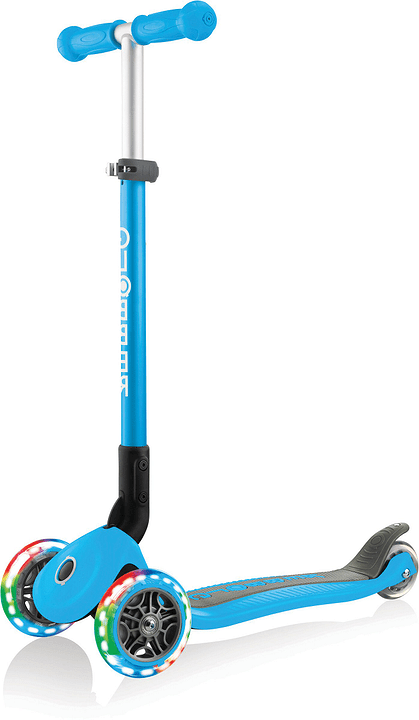 Globber Primo Foldable Lights Scooter hellblau von Globber