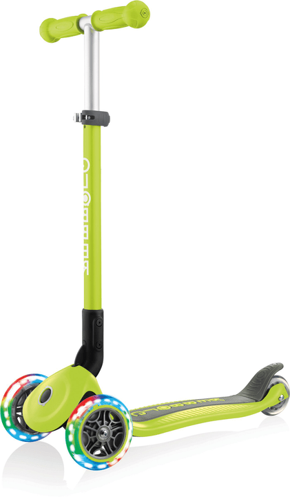 Globber Primo Foldable Lights Scooter limegrün von Globber