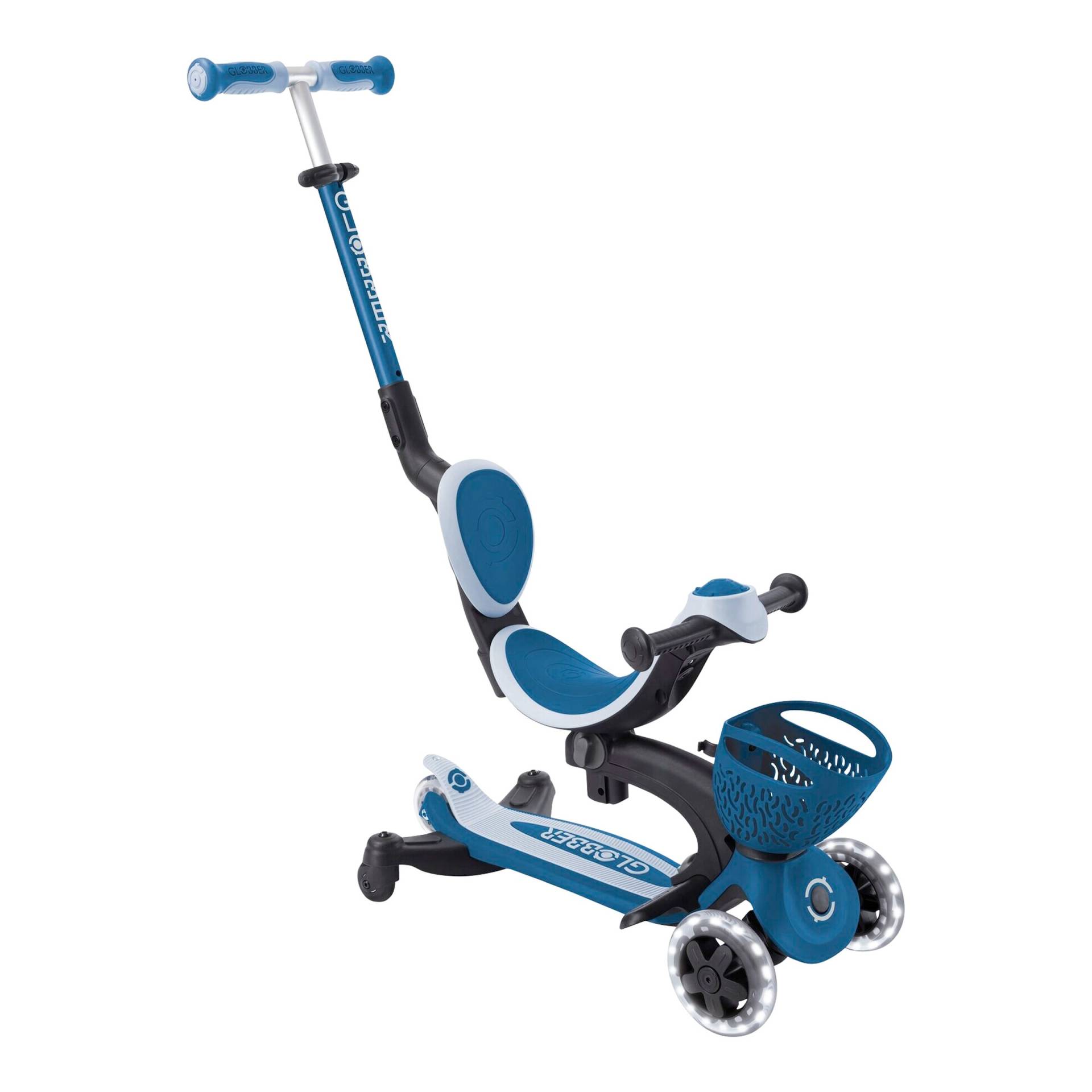 Scooter 3in1 Go-Up Baby 360 mit Leuchtrollen und Leuchtmodul von Globber