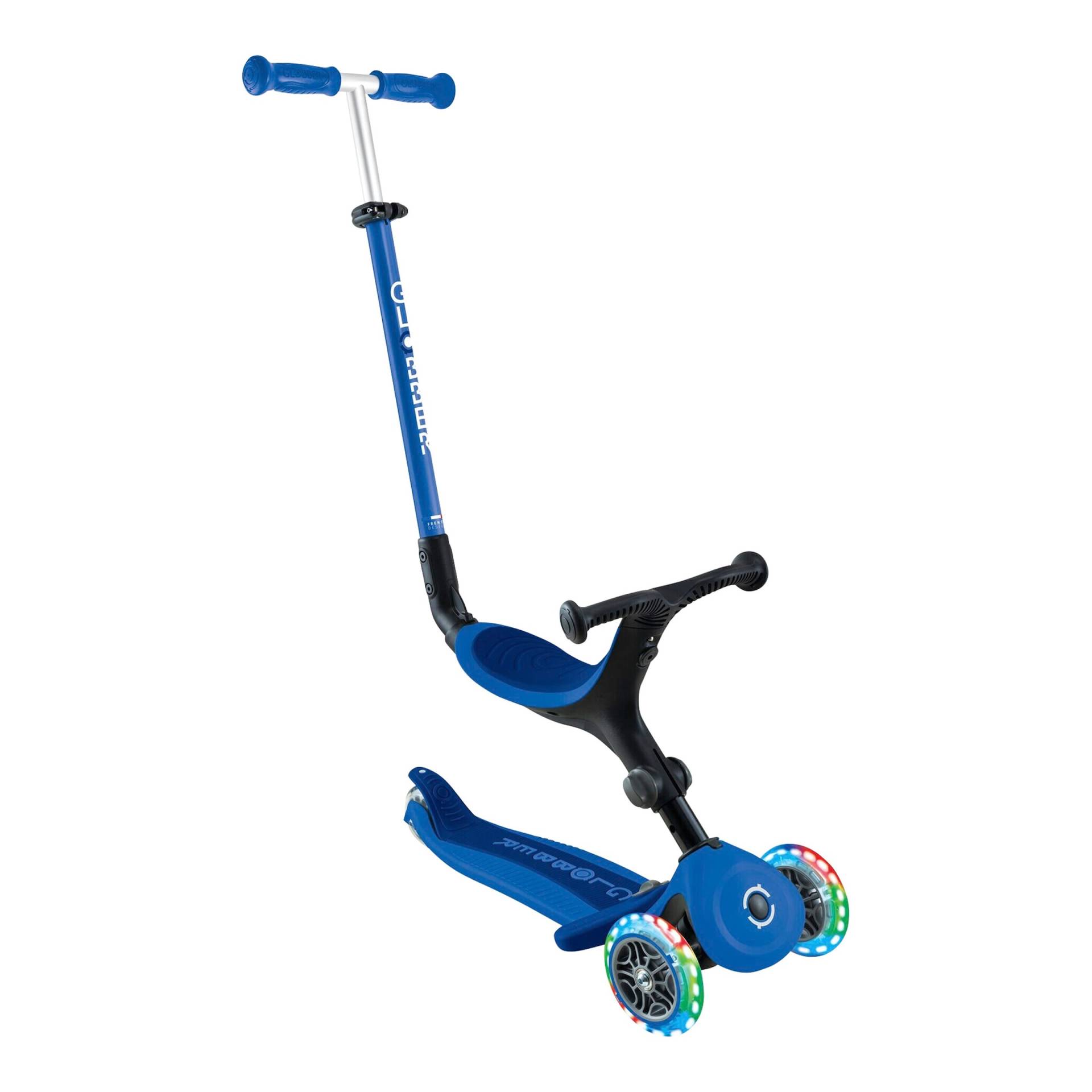 Scooter 3in1 Go-Up active mit Leuchtrollen von Globber