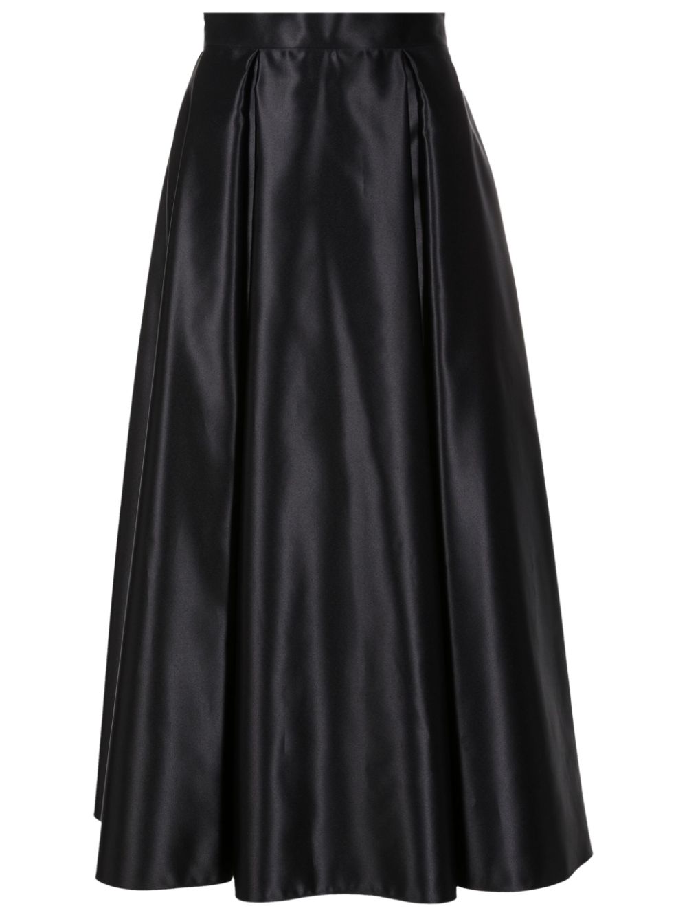 Gloria Coelho 50's satin-finish midi skirt - Black von Gloria Coelho