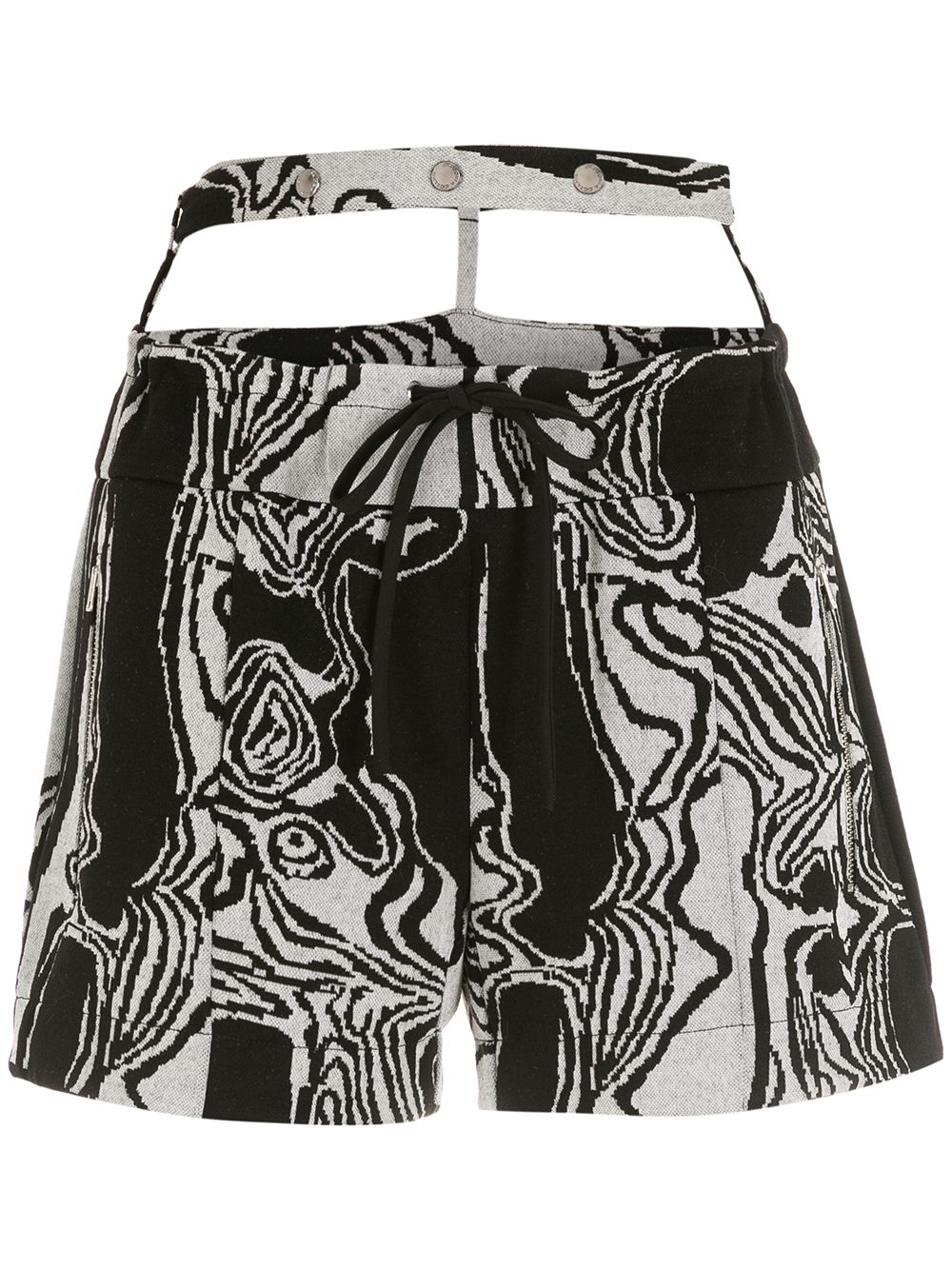 Gloria Coelho Corpo Virtual belted shorts - Black von Gloria Coelho