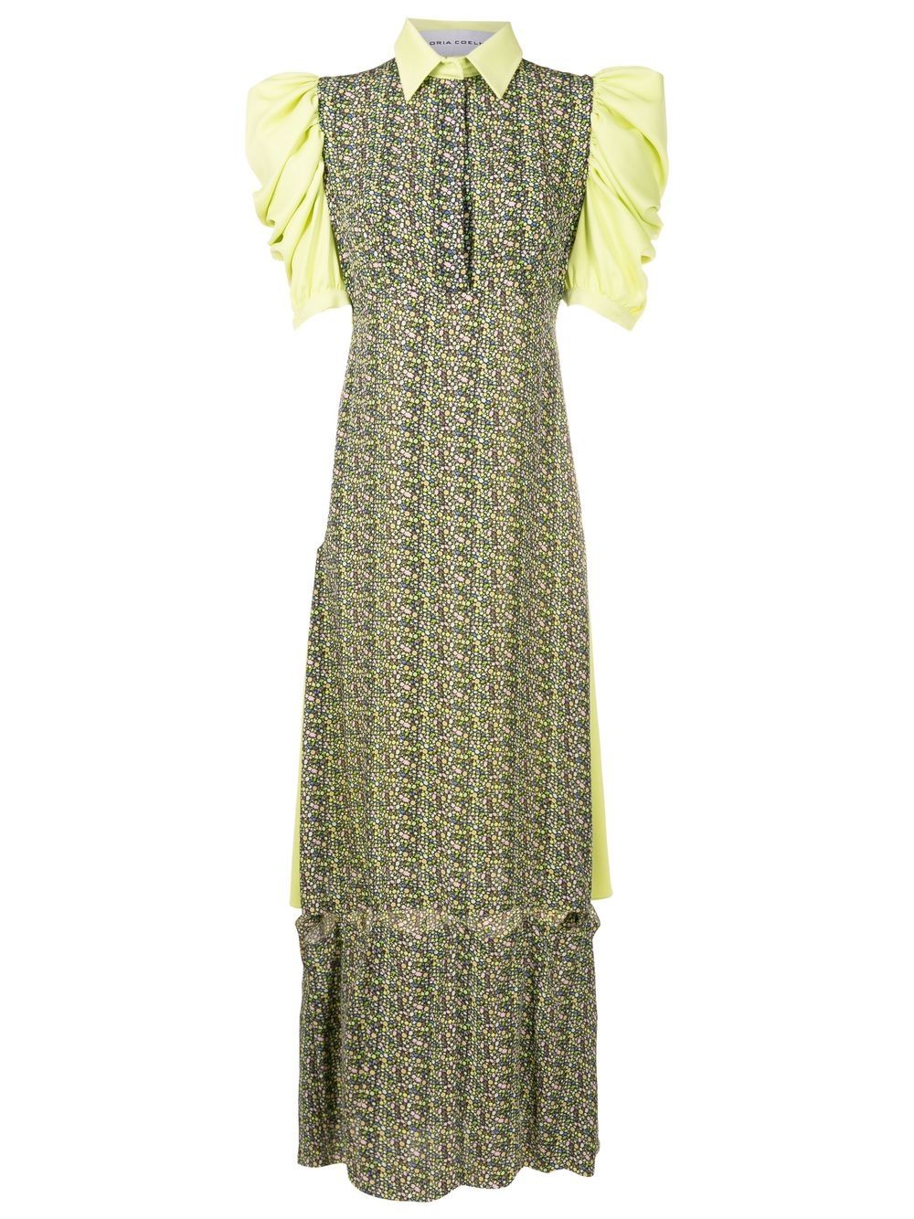 Gloria Coelho abstract-print panelled dress - Green von Gloria Coelho