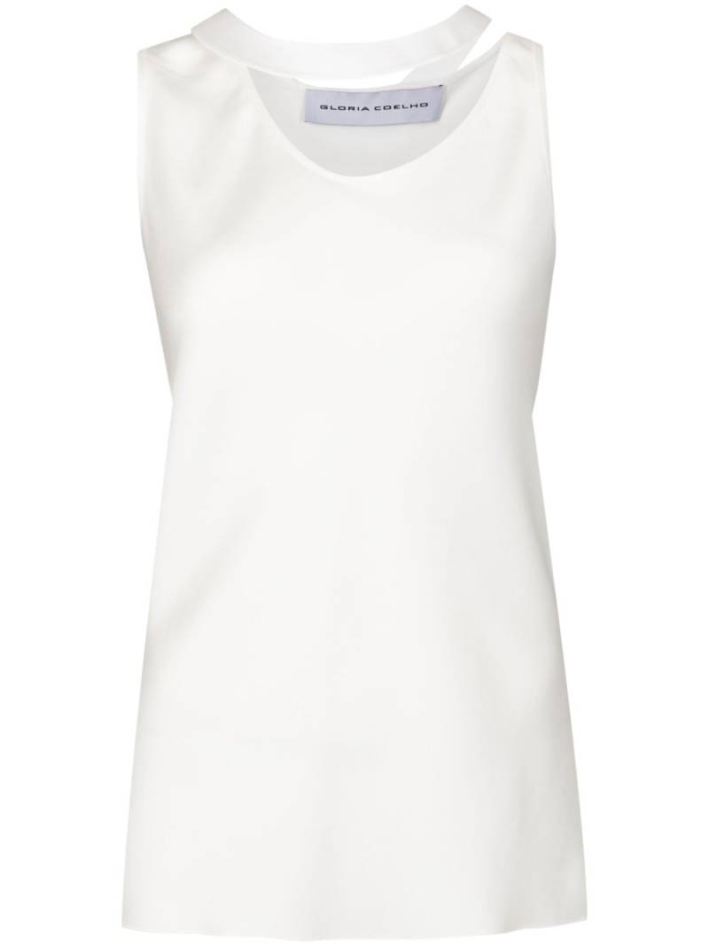 Gloria Coelho asymmetric-neck tank top - White von Gloria Coelho