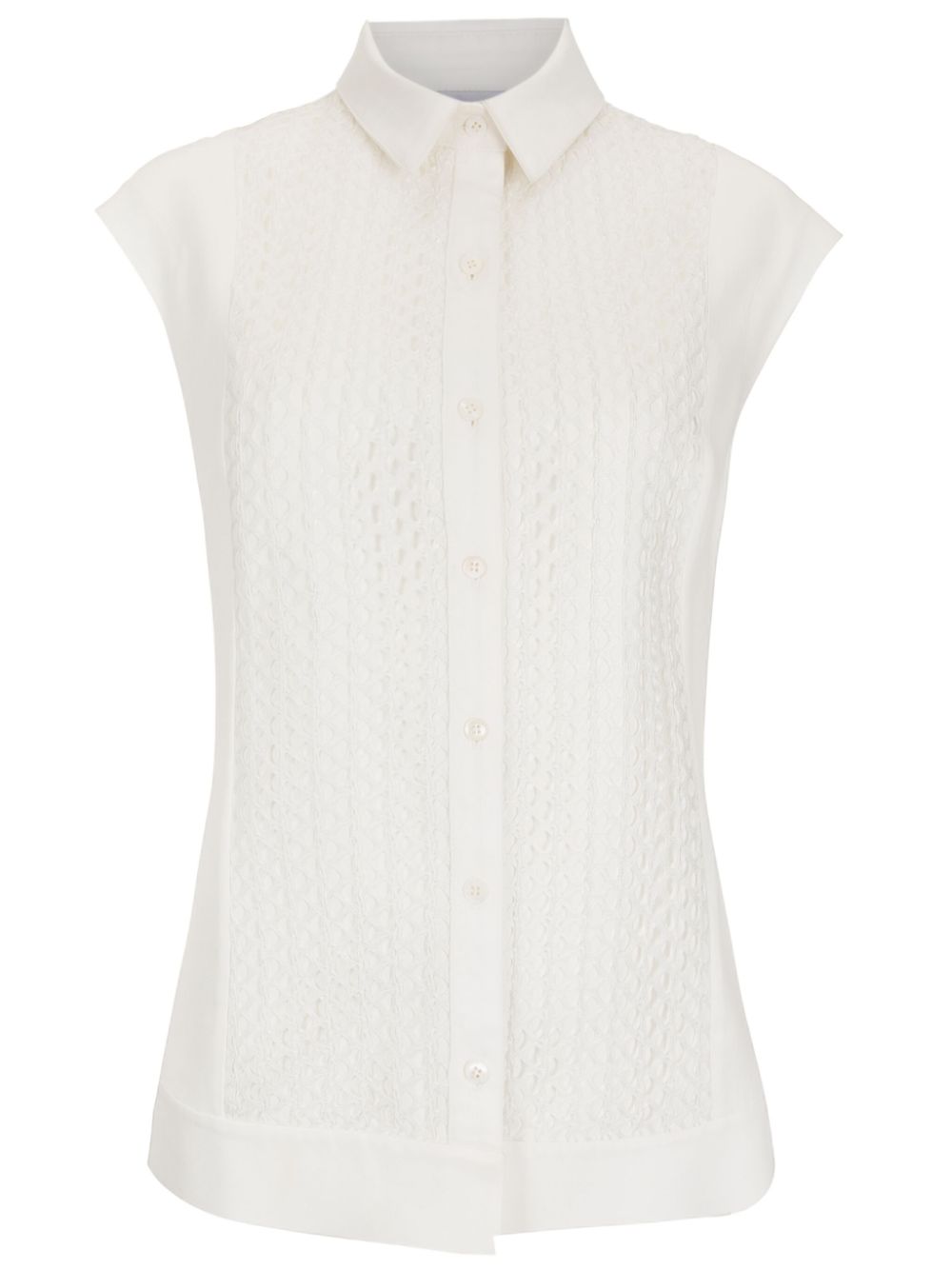 Gloria Coelho cap-sleeved button-up shirt - White von Gloria Coelho