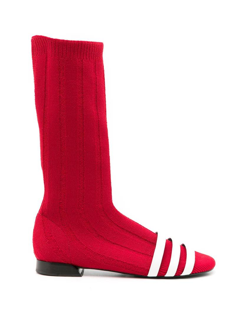 Gloria Coelho contrasting straps knitted boots - Red von Gloria Coelho