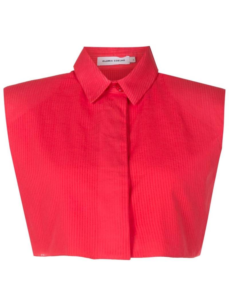 Gloria Coelho cropped sleeveless shirt - Red von Gloria Coelho