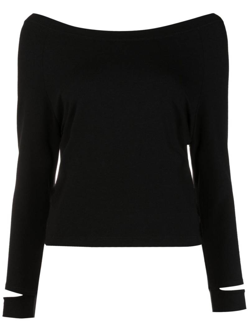 Gloria Coelho cut-out detail T-shirt - Black von Gloria Coelho