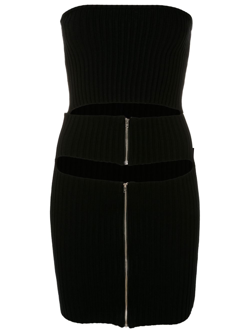 Gloria Coelho cut-out detail ribbed dress - Black von Gloria Coelho