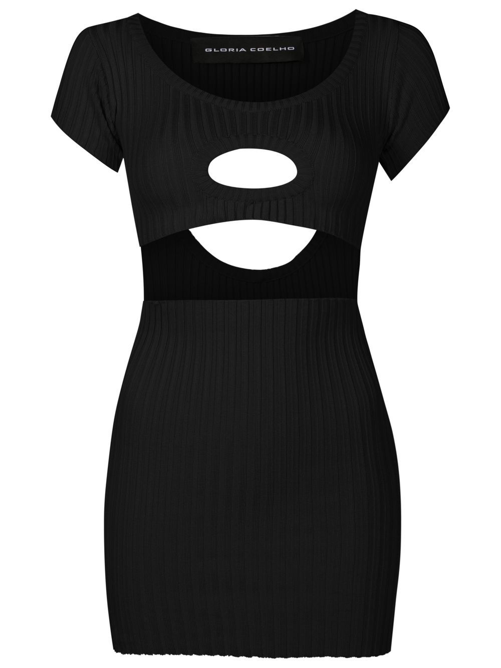 Gloria Coelho cut-out detail short dress - Black von Gloria Coelho