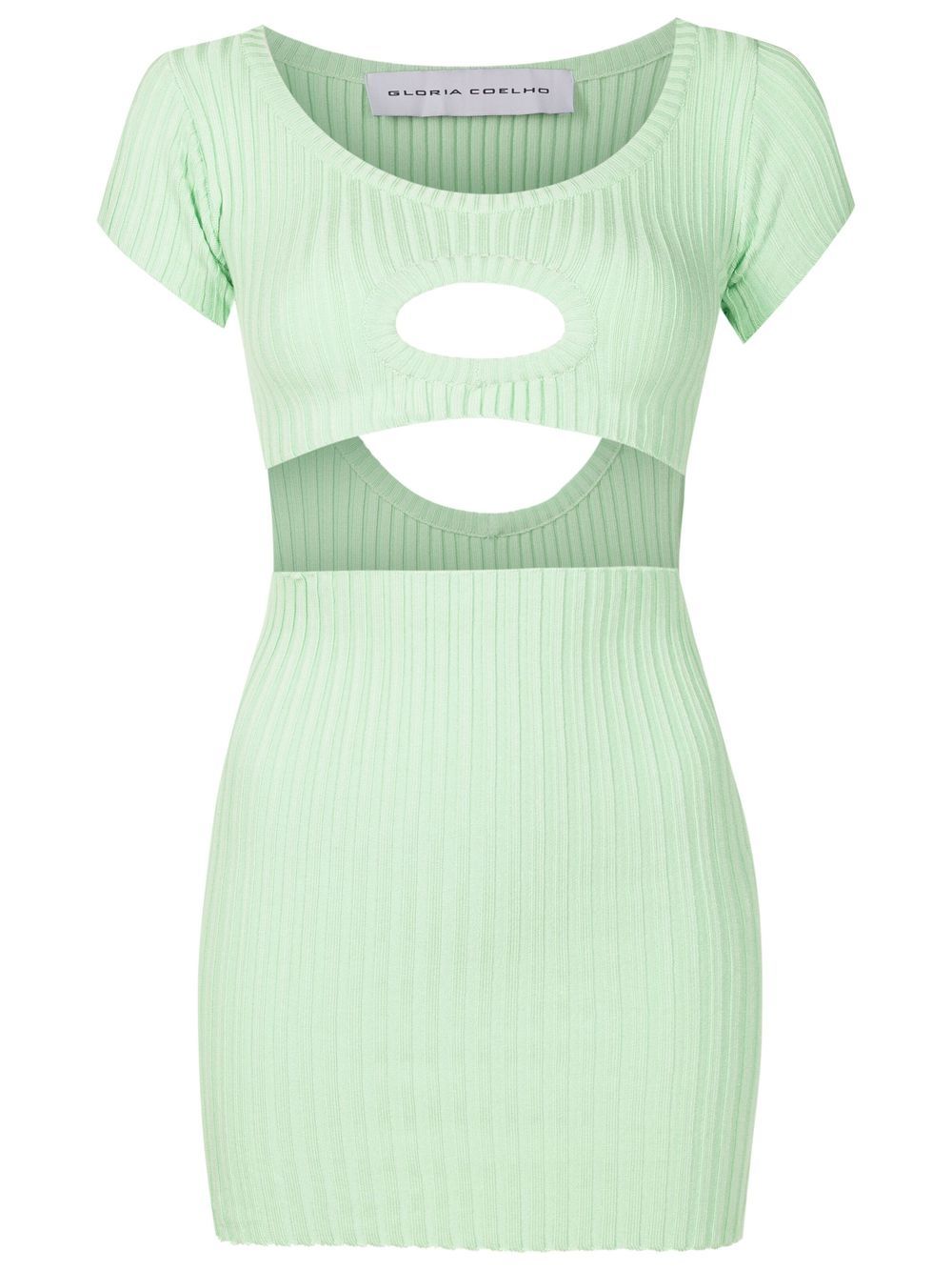 Gloria Coelho cut-out detail short dress - Green von Gloria Coelho