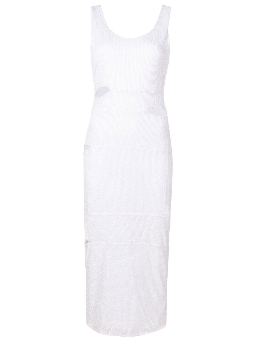 Gloria Coelho cut out-detail sleeveless midi dress - White von Gloria Coelho