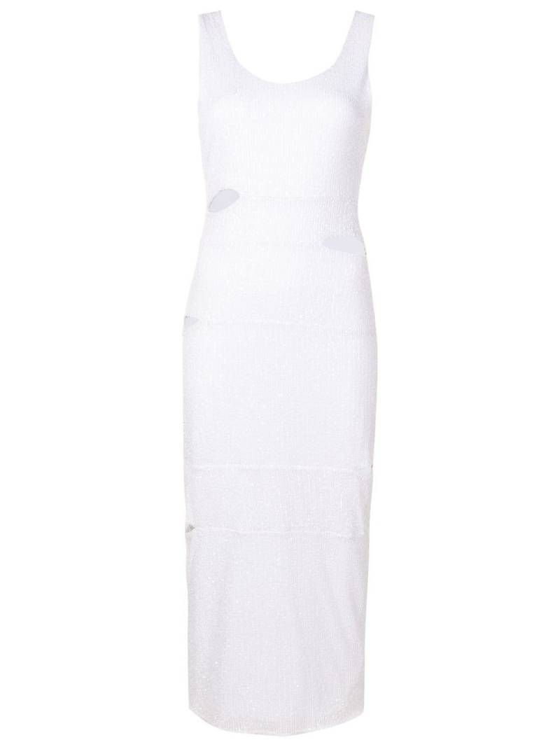 Gloria Coelho cut out-detail sleeveless midi dress - White von Gloria Coelho