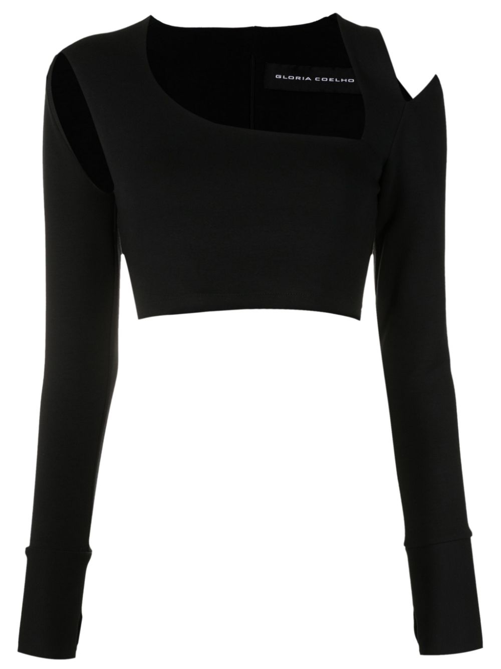 Gloria Coelho cut-out detailed crop top - Black von Gloria Coelho