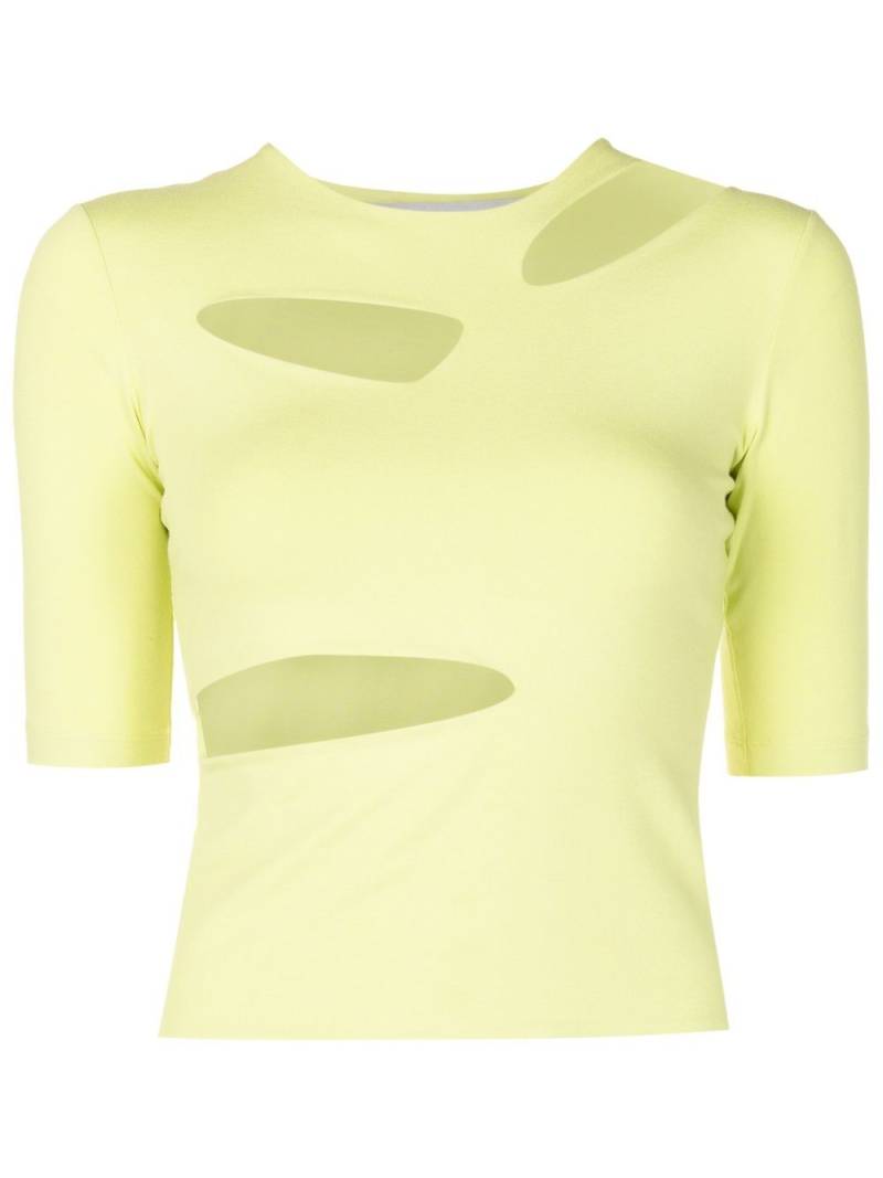 Gloria Coelho cut-out stretch T-shirt - Green von Gloria Coelho