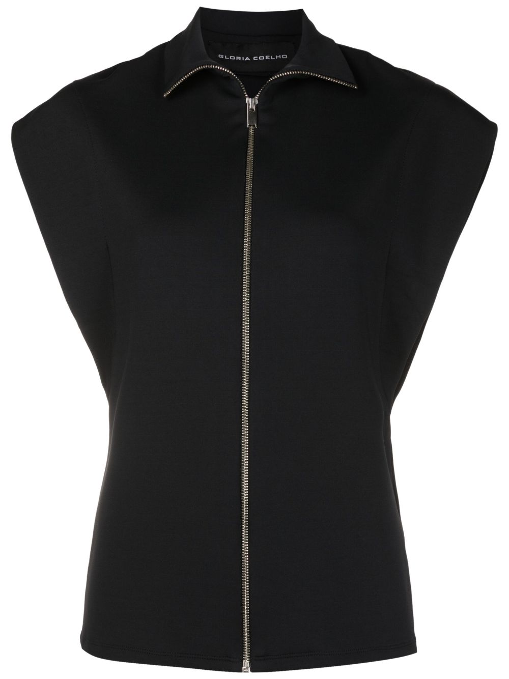 Gloria Coelho front zip-fastening detail top - Black von Gloria Coelho