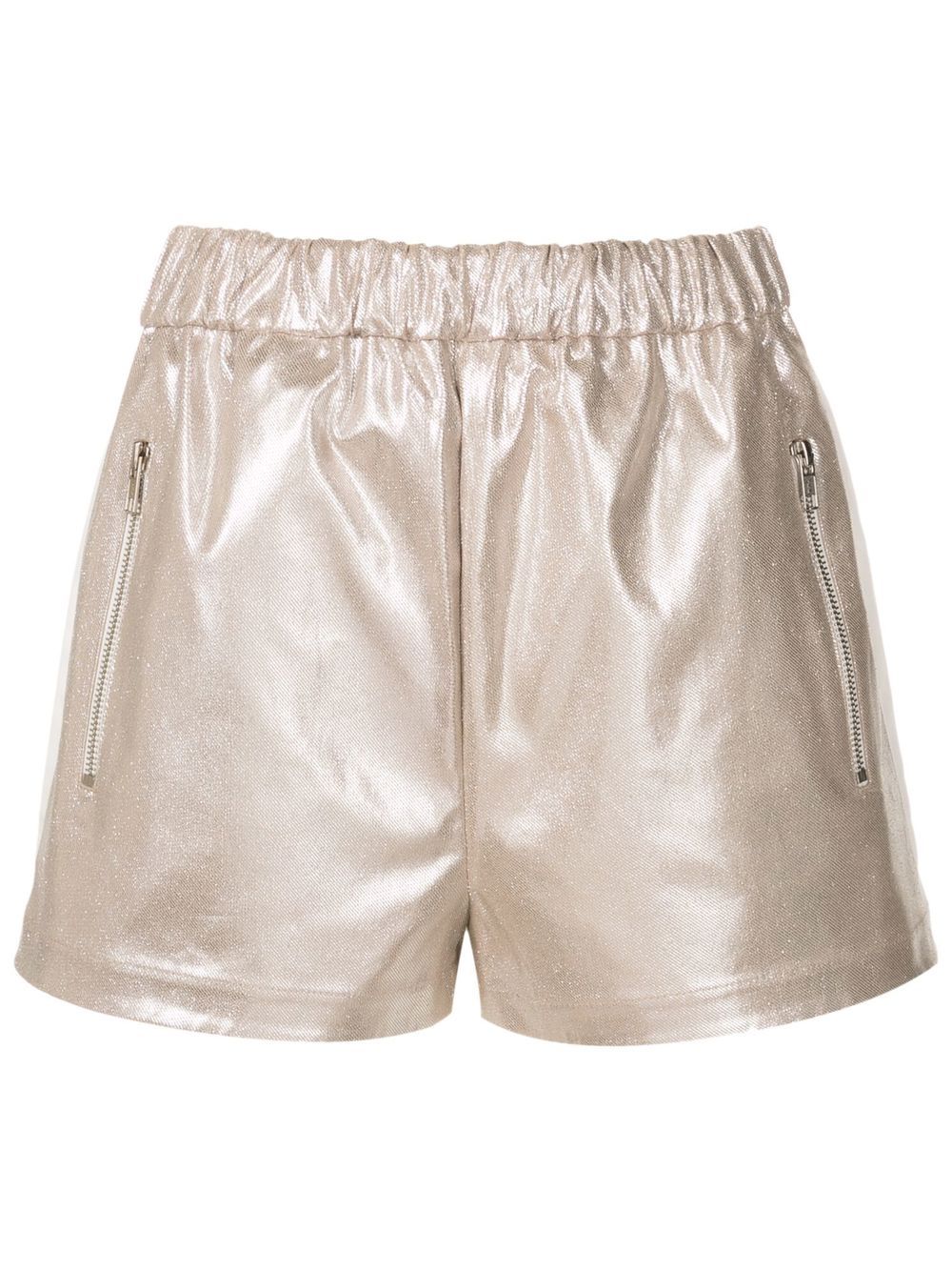 Gloria Coelho glittered zip-pockets shorts - Metallic von Gloria Coelho