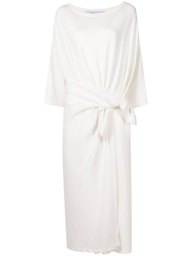 Gloria Coelho knot-detail midi dress - White von Gloria Coelho