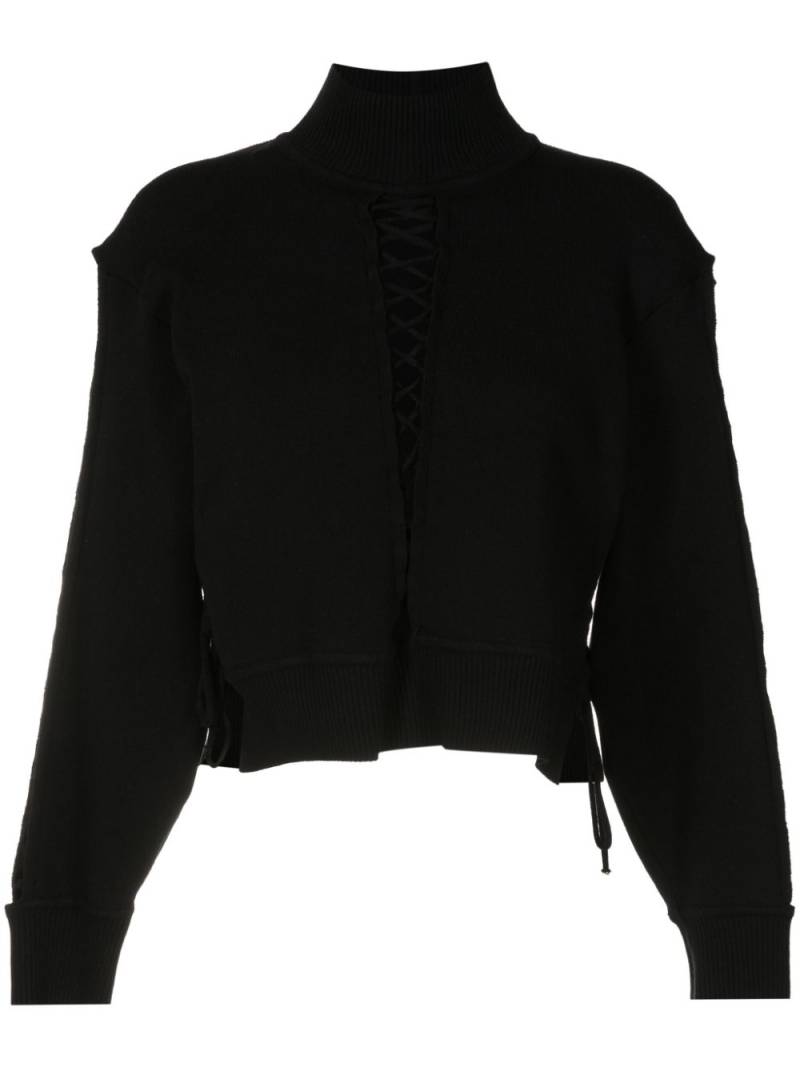 Gloria Coelho lace-up jumper - Black von Gloria Coelho