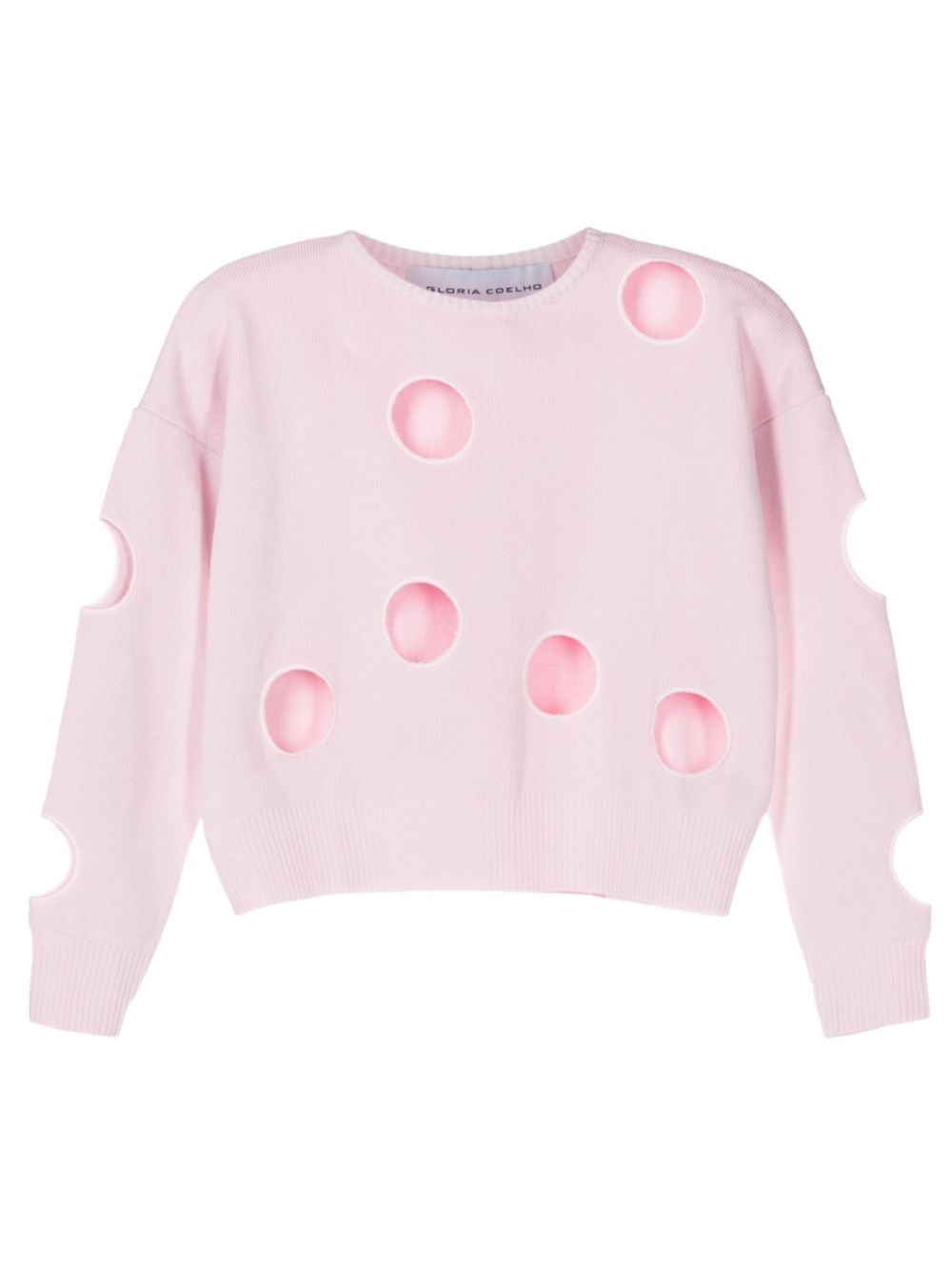 Gloria Coelho long-sleeve cut-out jumper - Pink von Gloria Coelho