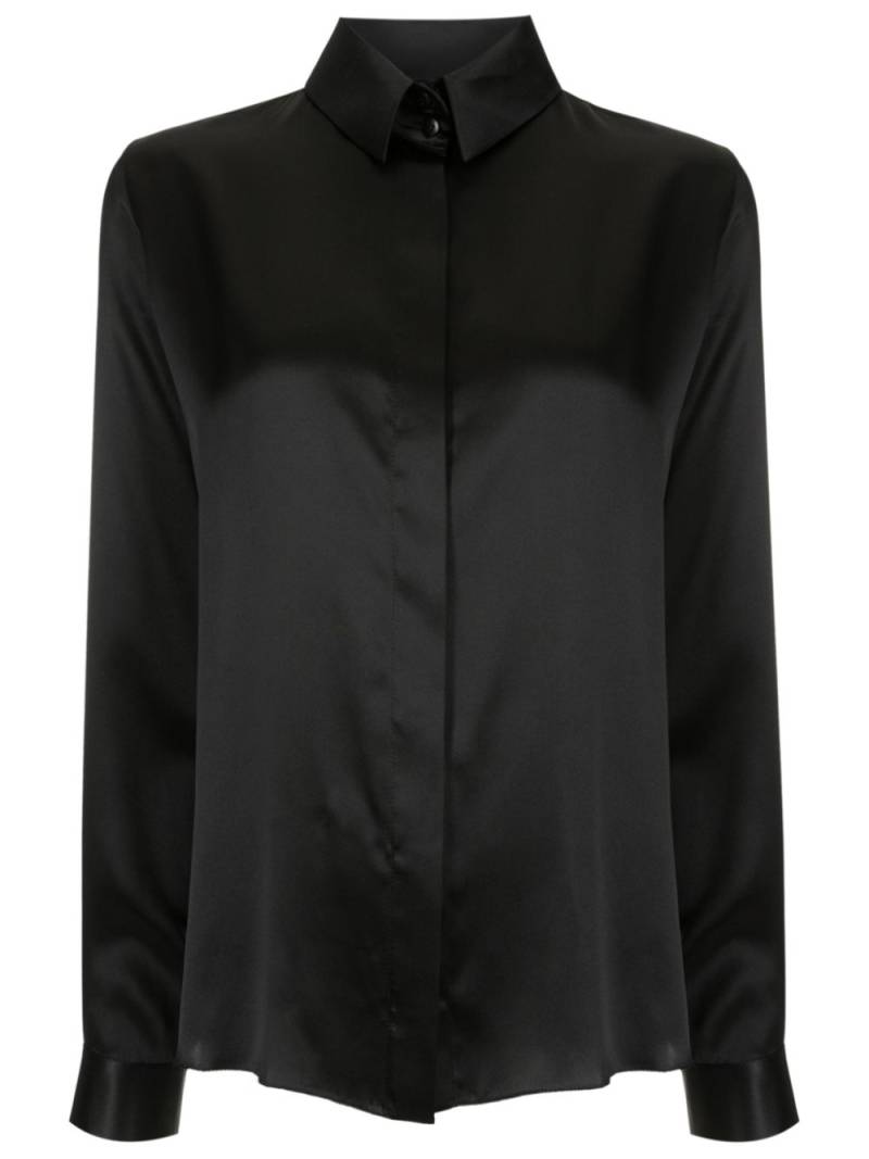 Gloria Coelho long-sleeve satin shirt - Black von Gloria Coelho