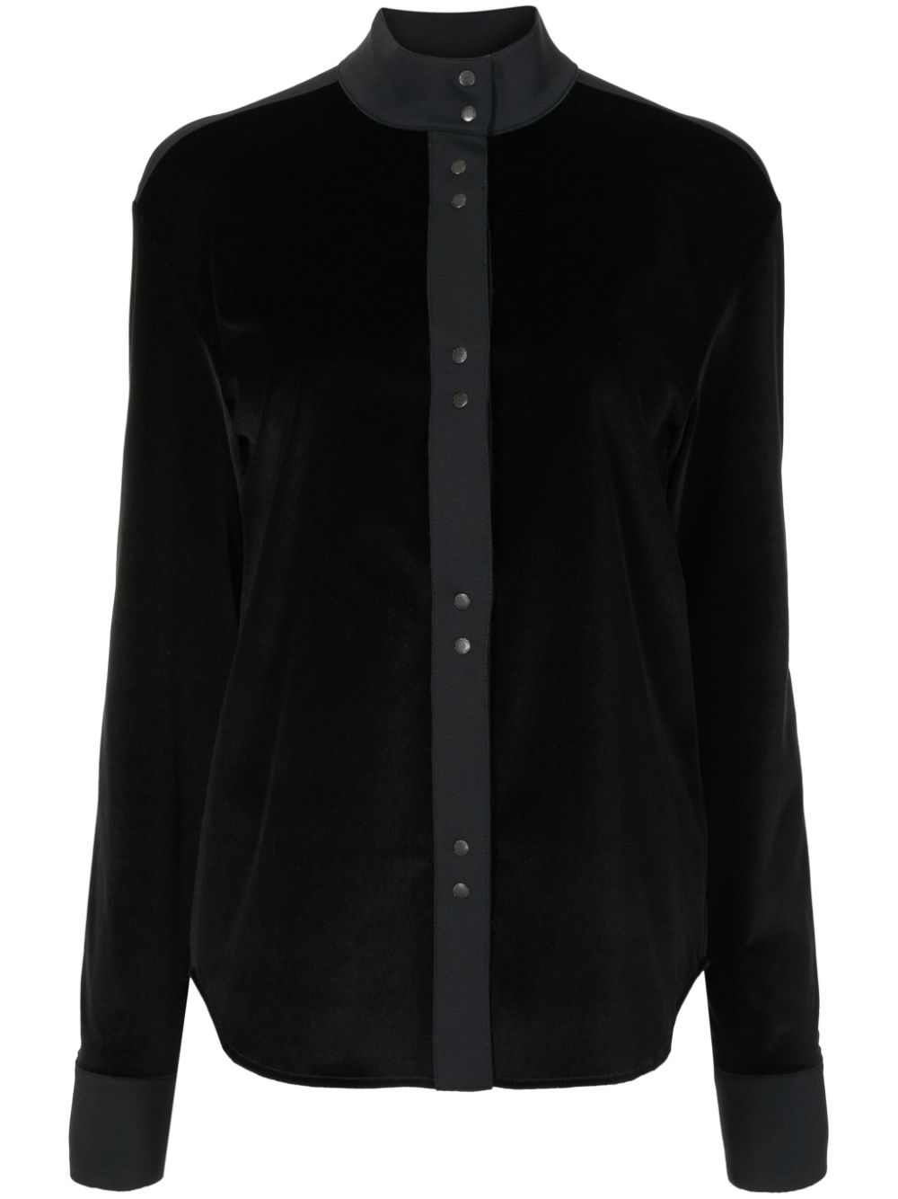 Gloria Coelho long-sleeve velvet shirt - Black von Gloria Coelho