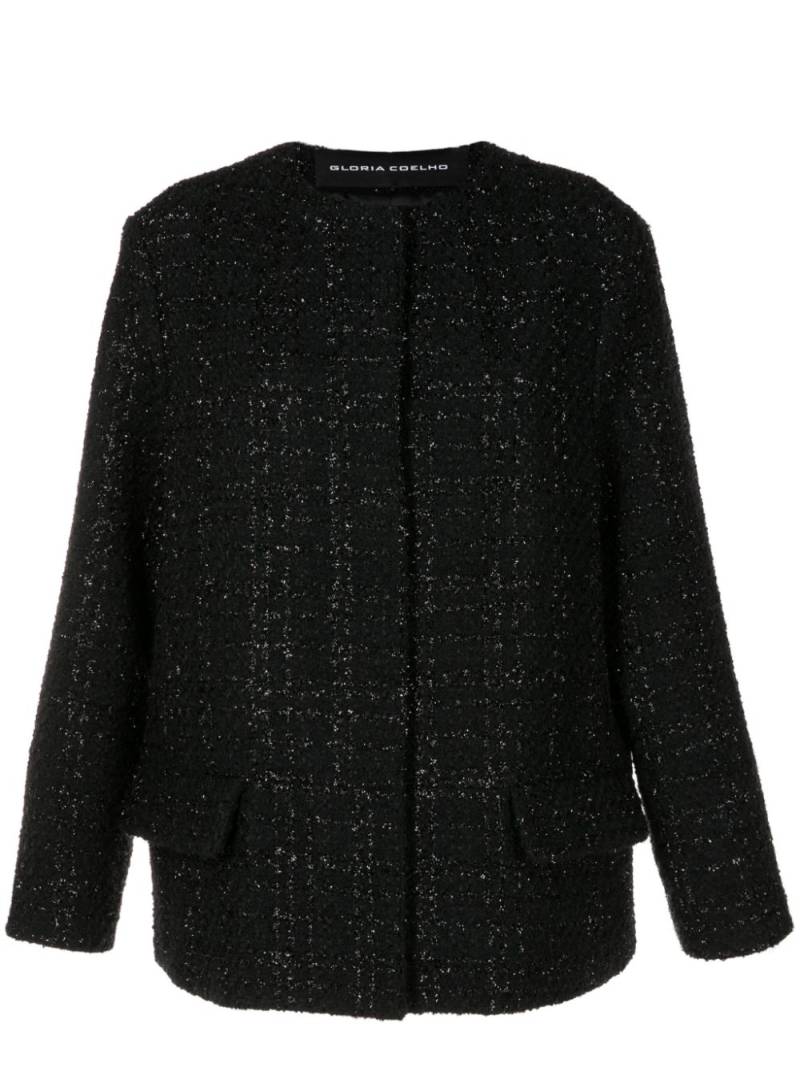 Gloria Coelho metallic tweed jacket - Black von Gloria Coelho