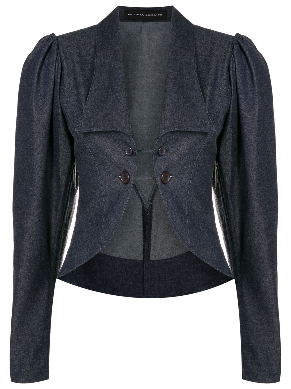 Gloria Coelho puff-sleeves fitted jacket - Blue von Gloria Coelho