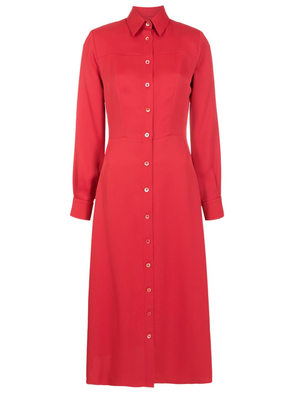 Gloria Coelho raglan-sleeve midi shirtdress - Red von Gloria Coelho