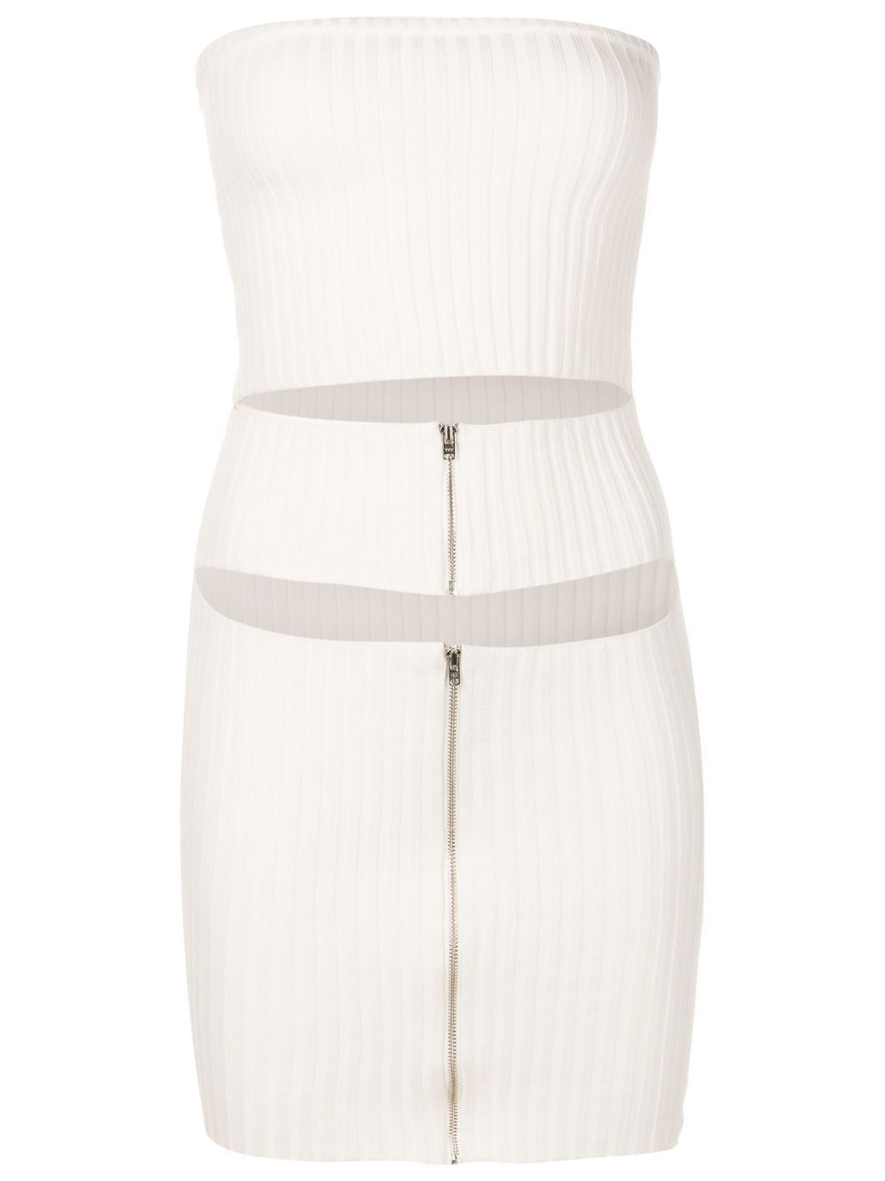 Gloria Coelho ribbed cut-out detail dress - White von Gloria Coelho