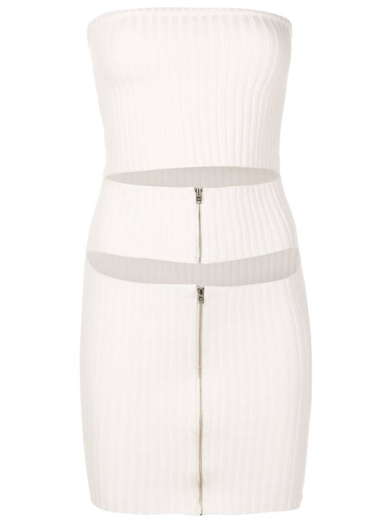 Gloria Coelho ribbed cut-out detail dress - White von Gloria Coelho