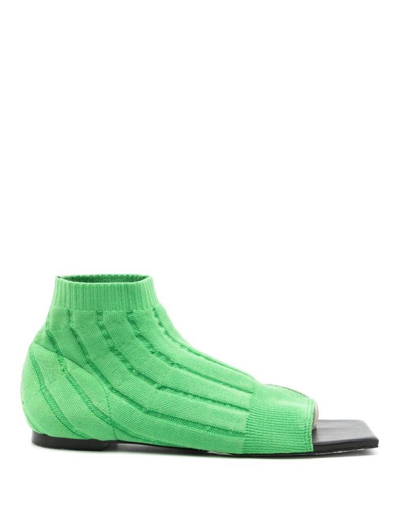 Gloria Coelho ribbed-sock ankle sandals - Green von Gloria Coelho