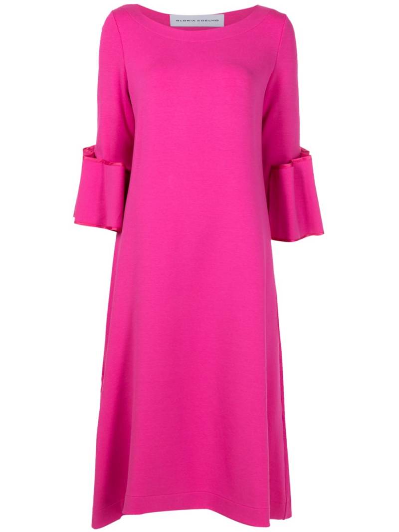 Gloria Coelho ruffle-detail midi dress - Pink von Gloria Coelho