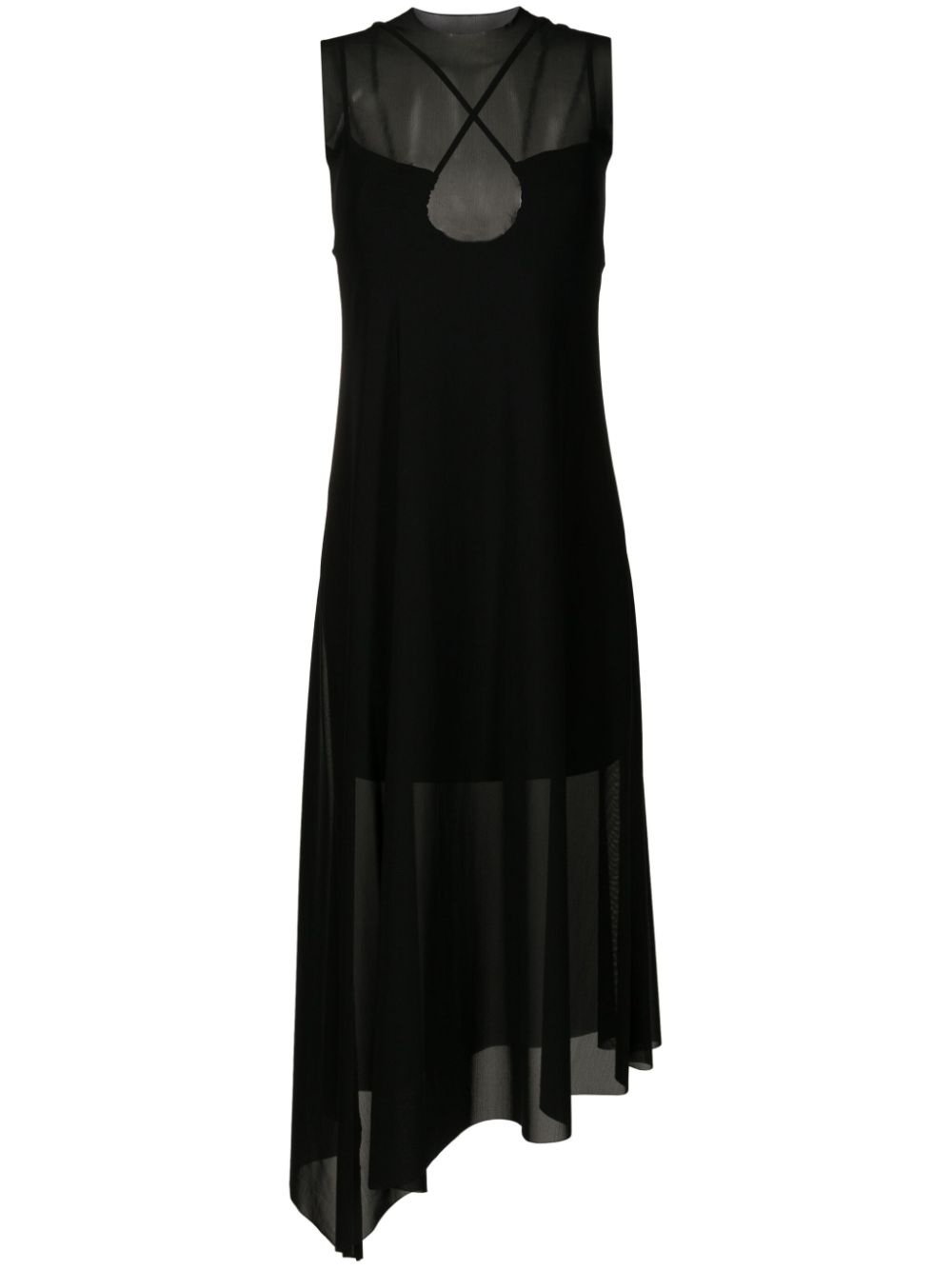 Gloria Coelho semi-sheer overlay dress - Black von Gloria Coelho