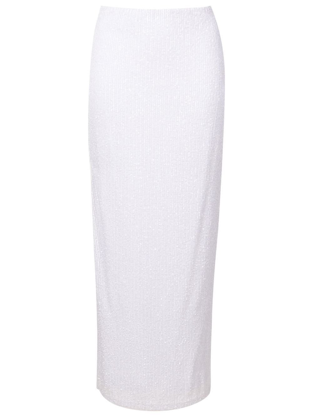 Gloria Coelho sequin-embellished midi skirt - White von Gloria Coelho