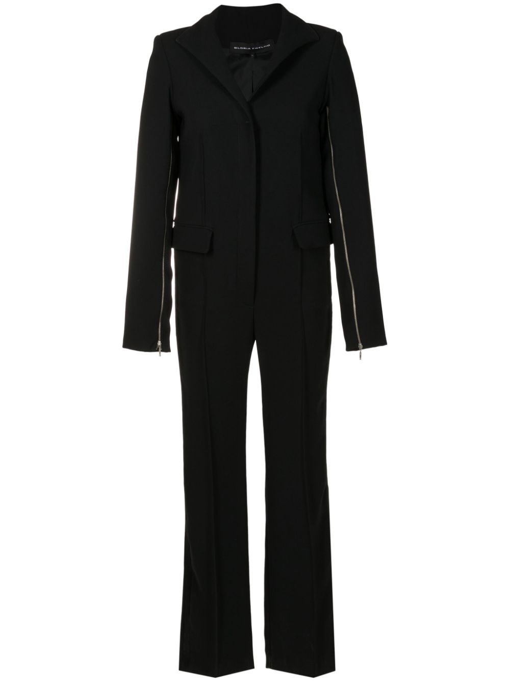 Gloria Coelho shawl-collar crepe jumpsuit - Black von Gloria Coelho