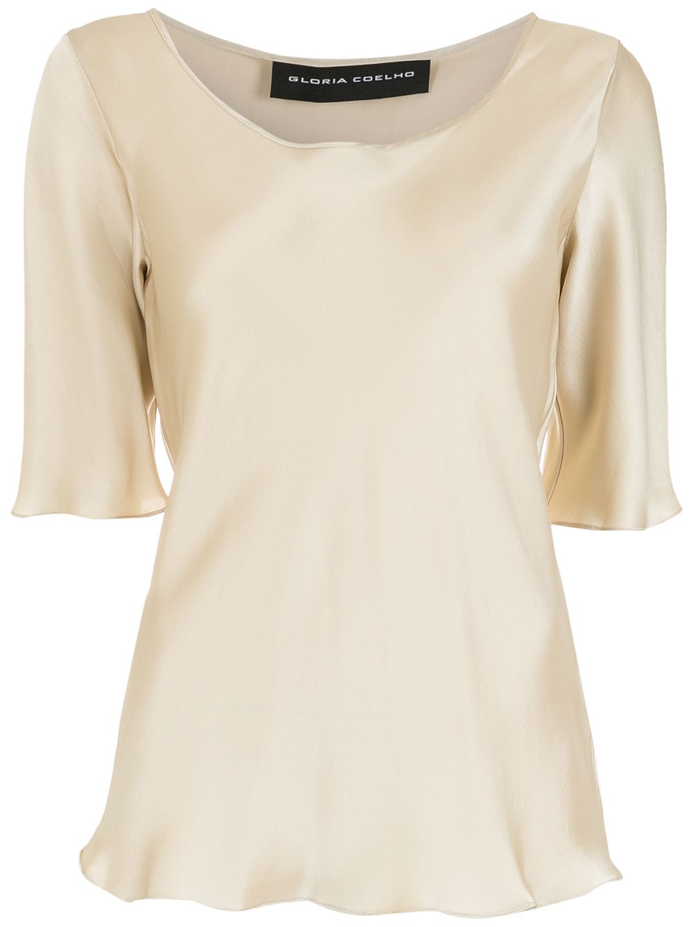 Gloria Coelho silk satin T-shirt - Neutrals von Gloria Coelho