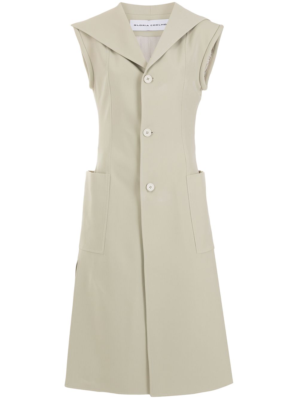 Gloria Coelho sleeveless longline waistcoat - Neutrals von Gloria Coelho